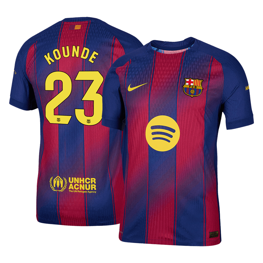 KOUNDE #23 Barcelone Domicile Maillot 2025/26 Rouge et Bleu Authentique