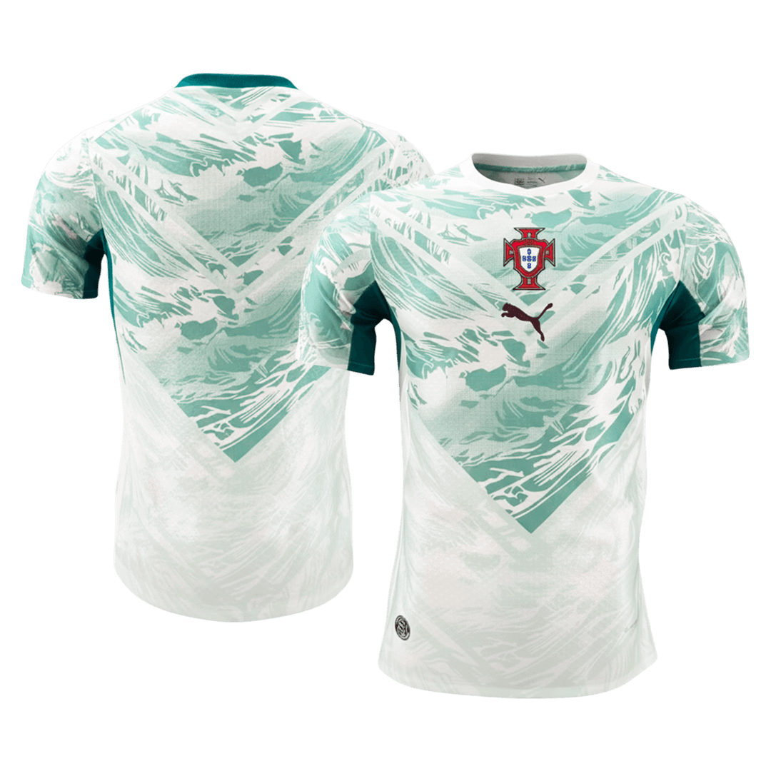 Portugal Extérieur Maillot Coupe du Monde 2026 White&Green Joueur