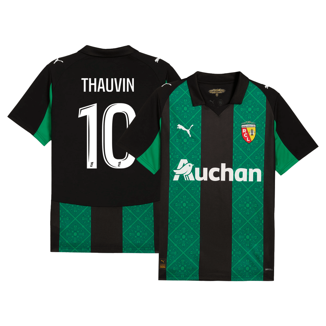 THAUVIN #10 RC Lens Extérieur Maillot 2025/26 Vert&noir