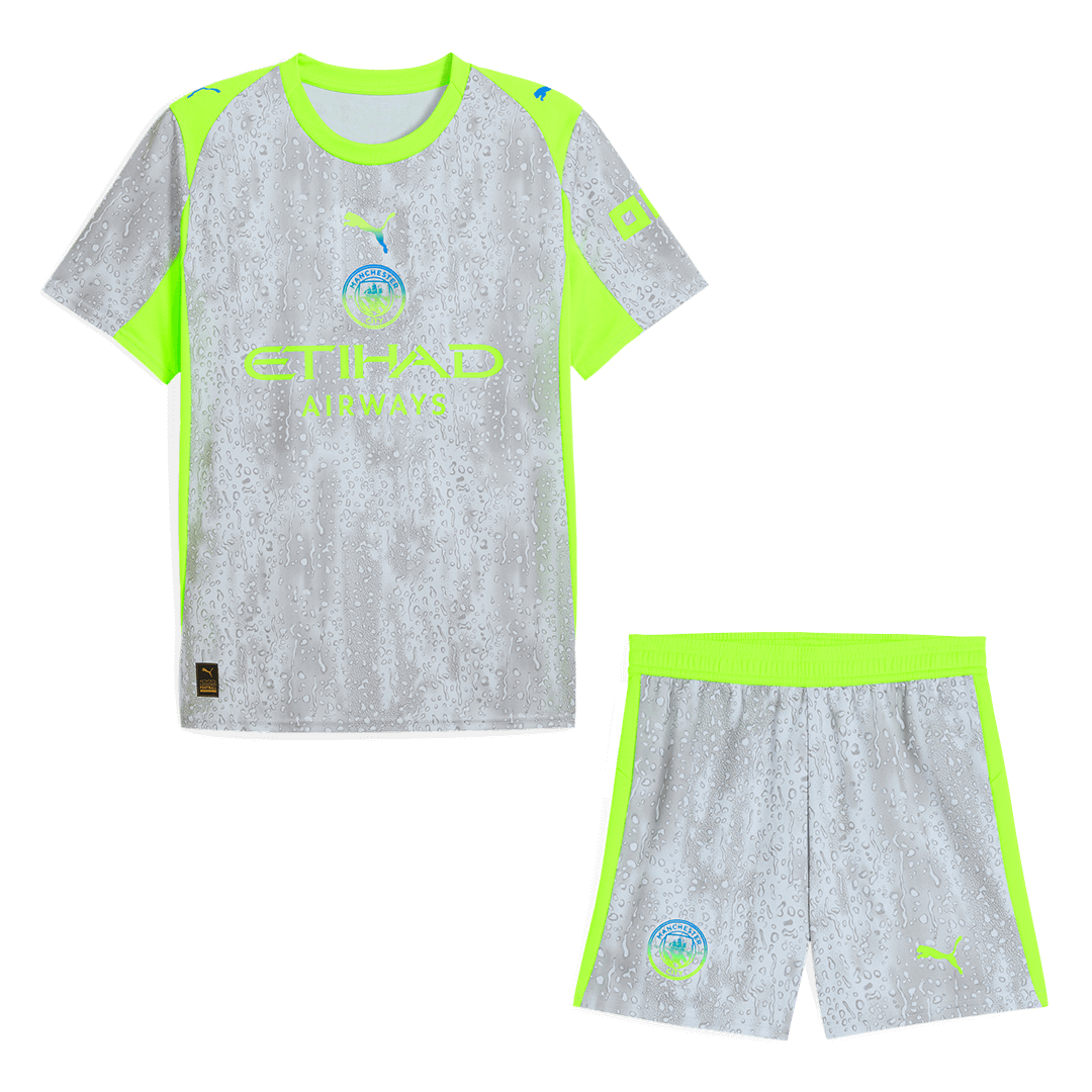 Manchester City Third Maillot Kit 2025/26 Gris
