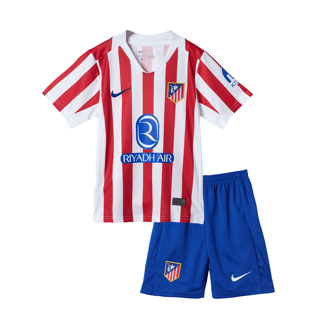 Atlético Thuisshirt Tenue 2025/26 Kinderen Rood&Wit