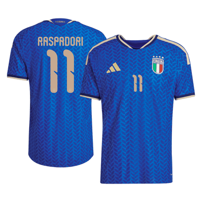 RASPADORI #11 Italie Domicile Maillot Coupe du Monde 2026 Bleu Joueur