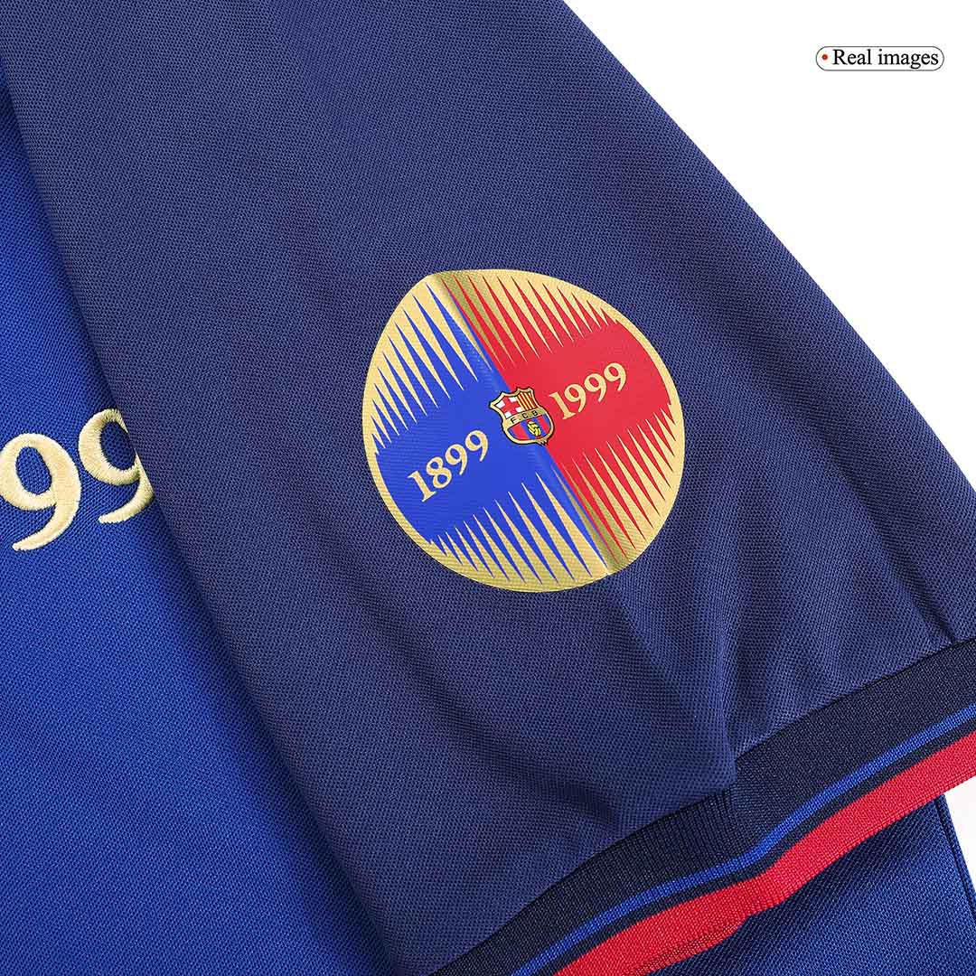 KLUIVERT #9 Retro Barcelona Thuis Shirt 1999/00 - 100e Verjaardag