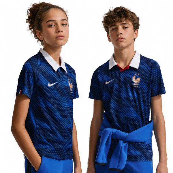 France Domicile Maillot Kit - Coupe du Monde 2026 Junior Bleu