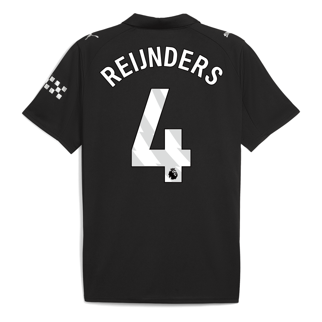 REIJNDERS #4 Manchester City Extérieur Maillot 2025/26 Noir