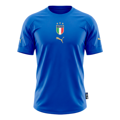 Retro Italie Domicile Maillot 2004 Bleu