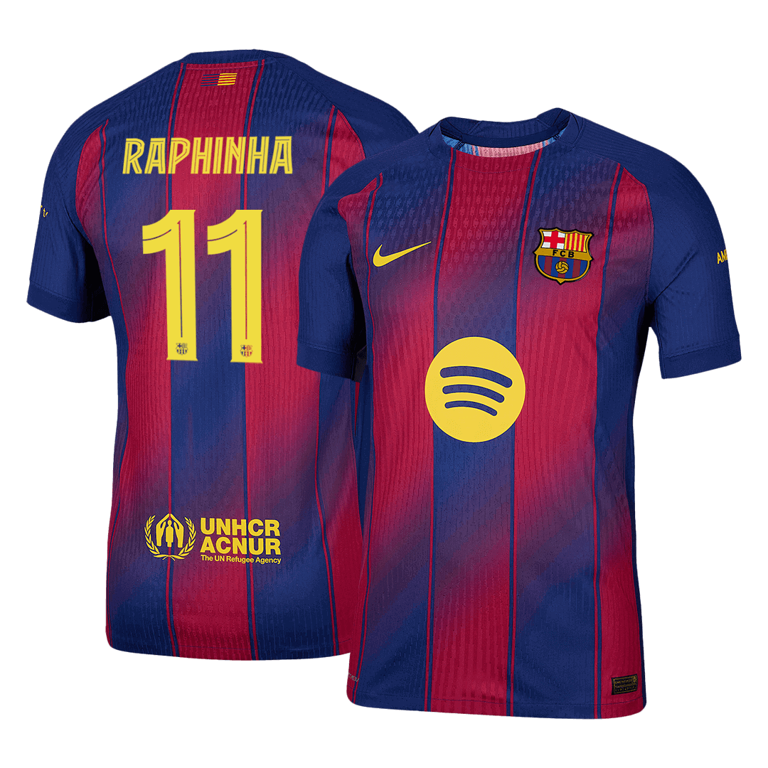RAPHINHA #11 Barcelone Domicile Maillot 2025/26 Authentique - UCL