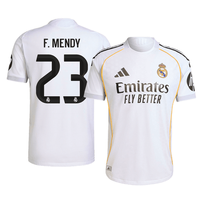 F.MENDY #23 Real Madrid Domicile Maillot 2025/26 Blanc Authentique