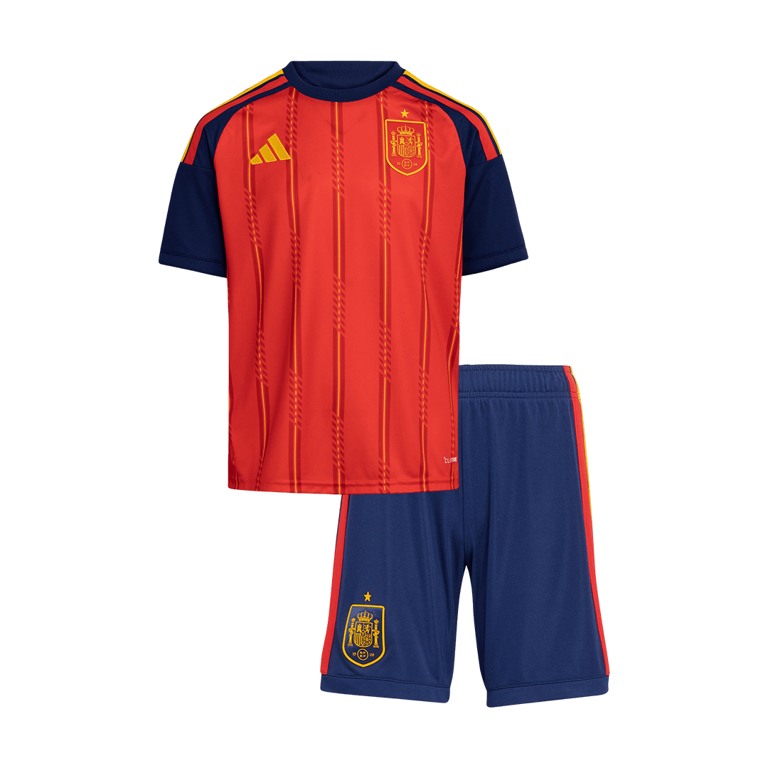 Espagne Domicile Maillot Kit Coupe du Monde 2026 Junior Rouge
