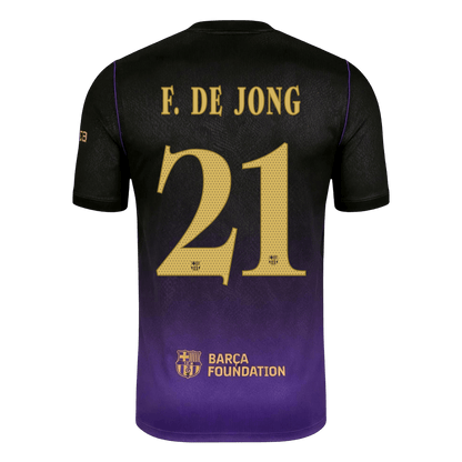 F. DE JONG #21 Barcelone Extérieur Maillot 2026/27 Black/Purple - UCL