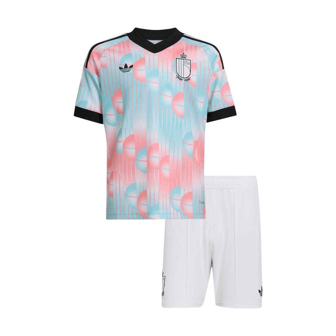 Belgique Extérieur Maillot Kit - Coupe du Monde 2026 Junior Blue&Pink