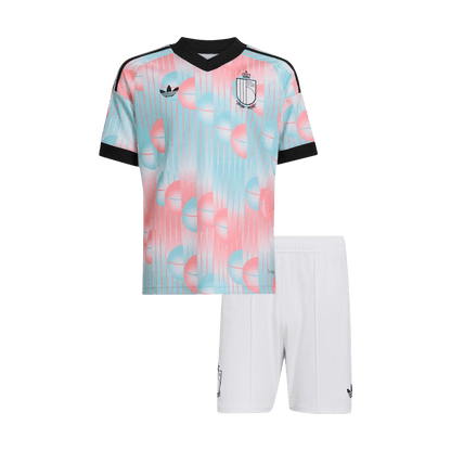 Belgique Extérieur Maillot Kit - Coupe du Monde 2026 Junior Blue&Pink